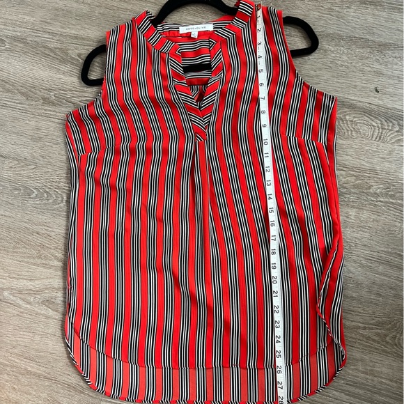 Rose + Olive Sleeveless Burnt Orange Stripe Tunic - Picture 7 of 8